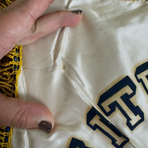 Vintage WW2 World War 2 Unites States Navy Flocked Souvenir Satin Pillow Cover - Picture 4 of 7